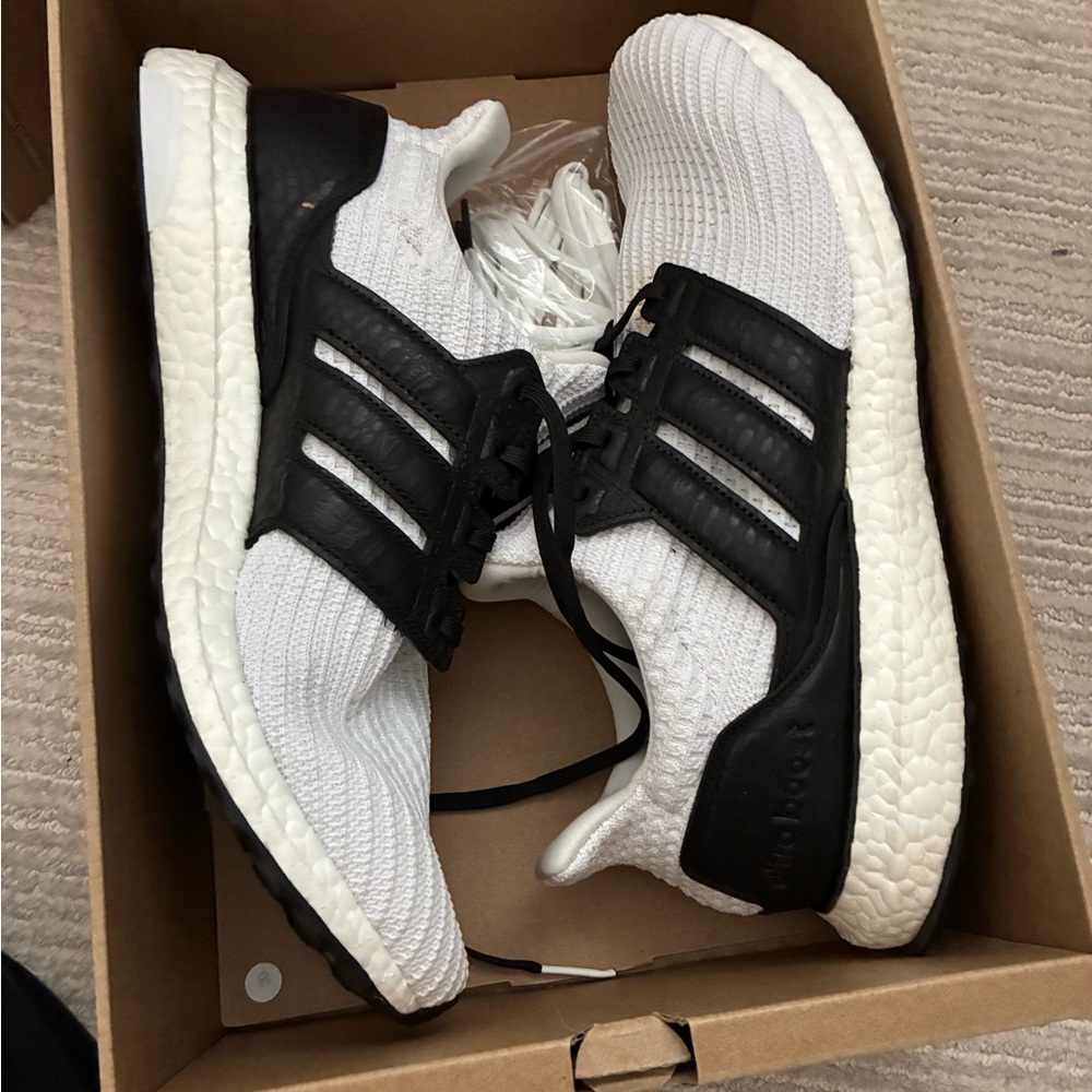 Adidas Black and White Running Shoes